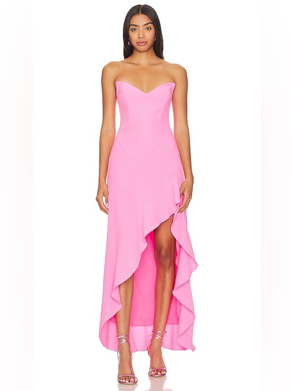 Amanda Uprichard Symone Gown in Shocking Pink XS